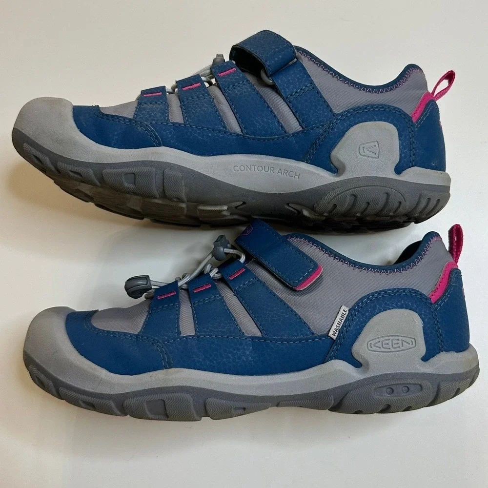 KEEN Big Girls Knotch Hollow Casual Outdoor Sport Sandals Blue Pink Youth Size 5